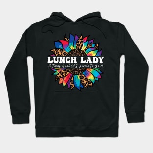 Lunch Lady Cafeteria Crew Sunflower Leopard Thanksgiving Hoodie